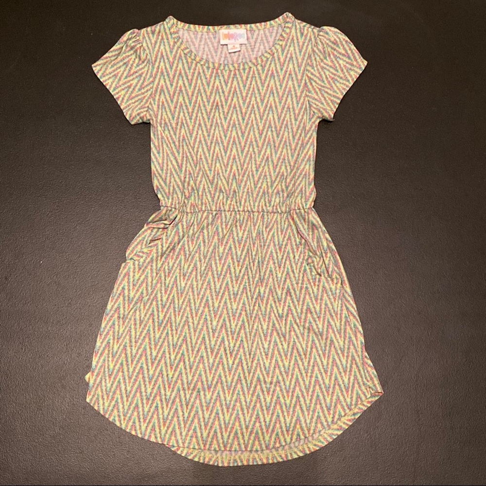 LuLaRoe Mae Girls Dress Tunic Size 4.